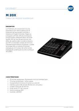 RCF M 20X DESKTOP DIGITAL MIXER spécification