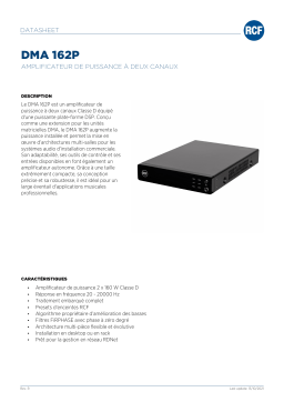 RCF DMA 162P TWO CHANNELS POWER AMPLIFIER spécification