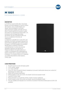 RCF M 1001 TWO-WAY PASSIVE SPEAKER spécification