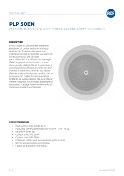 RCF PLP 50EN CEILING SPEAKER spécification