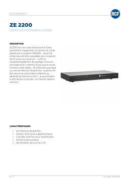 RCF ZE 2200 EXPANSION UNIT 6 ZONES spécification