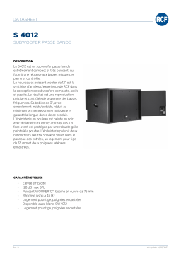 RCF S 4012 BANDPASS SUB WOOFER spécification