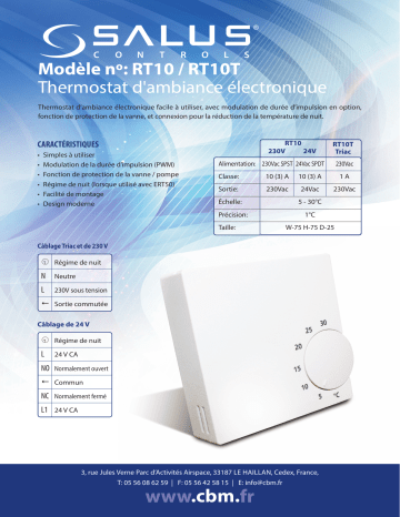 Salus RT10-RT10T spécification | Fixfr