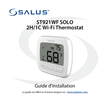 Salus ST921WF 2H/1C Wi-Fi Thermostat Guide d'installation | Fixfr