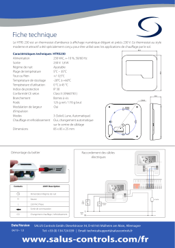 Salus HTRS230 Thermostat numérique spécification