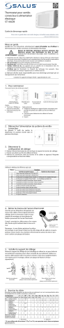 Salus ST100ZB Line Power Fan Coil Thermostat Guide d'installation | Fixfr