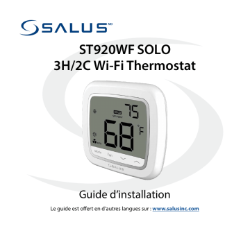 Salus ST920WF 3H/2C Wi-Fi Thermostat Guide d'installation | Fixfr