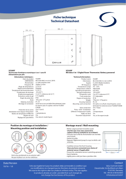 Salus VS20BRF Thermostat numérique 4/1RF Zigbee alim. par piles spécification