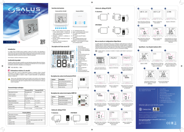 Salus RT520RF Thermostat numérique programmable sans fil Opentherm Manuel utilisateur | Fixfr