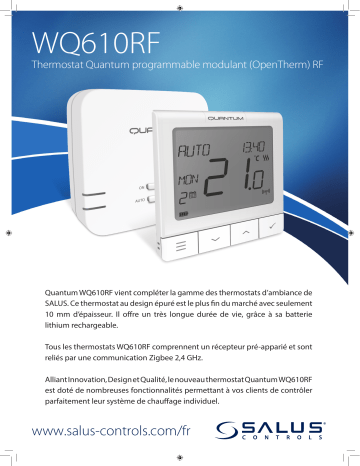 Salus WQ610RF SALUS Quantum Thermostat spécification | Fixfr