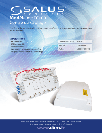 Salus TC100 spécification | Fixfr