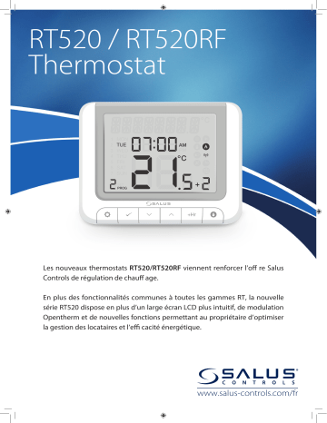 RT520RF | Salus RT520 Thermostat numérique programmable Opentherm spécification | Fixfr