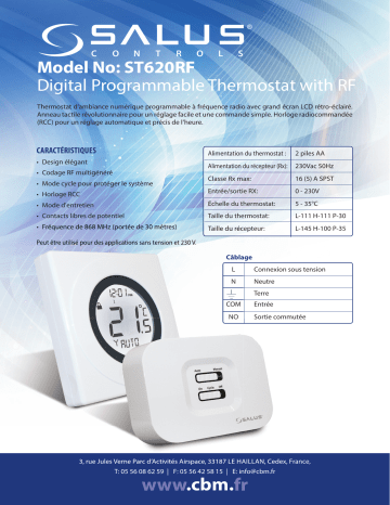 Salus ST620RF spécification | Fixfr