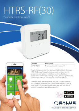 Salus HTRS-RF(30) Thermostat numérique RF Zigbee à piles spécification