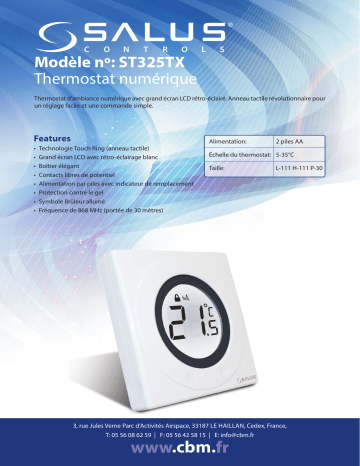Salus ST325TX spécification | Fixfr