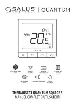 Salus SQ610RF Thermostat Quantum Zigbee programmable rechargeable Manuel du propriétaire