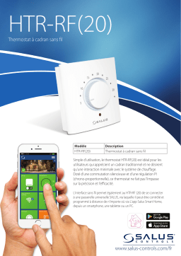 Salus HTR-RF(20) Thermostat à cadran RF Zigbee spécification