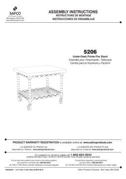 Safco 5206BL Under-Desk Printer/Fax Stand Manuel utilisateur