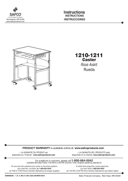 Safco 1211BL Hard Floor Casters for AlphaBetter® (Set of 4) Manuel utilisateur
