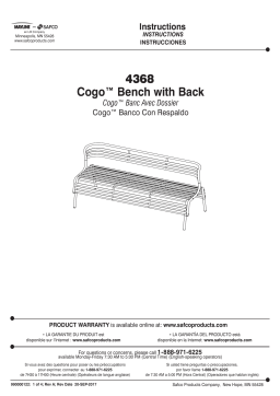 Safco 4368BL CoGo™ Steel Outdoor/Indoor Bench Manuel utilisateur