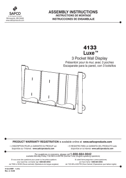 Safco 4133SL Luxe™ Magazine Rack - 3 pocket Manuel utilisateur