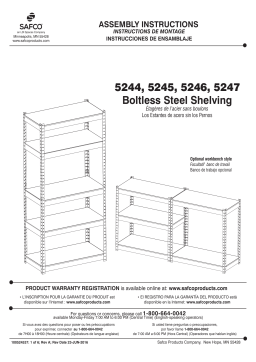 Safco 5244BL 48" Wide 24" Deep Boltless Shelving Manuel utilisateur