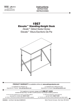 Safco 1957BH Elevate™ Standing-Height Desk Manuel utilisateur