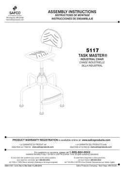 Safco 5117 Task Master® Economy Industrial Chair Manuel utilisateur