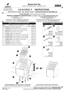 Safco 3082 Mobile Roll File, 20 Compartment Manuel utilisateur