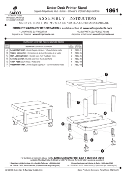 Safco 1861GR Wave Under Desk Printer Stand Manuel utilisateur