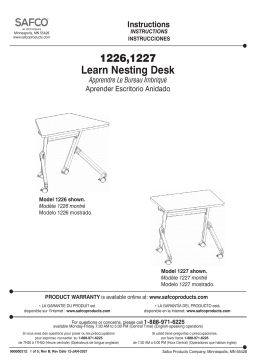 Safco 1226DE Learn Nesting Trapezoid Desk Manuel utilisateur