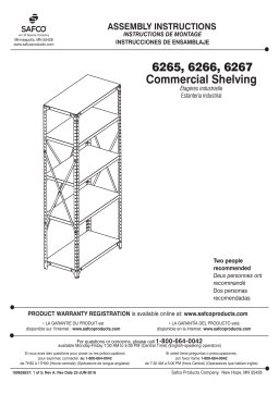 Safco 6265 36 x 12 Commercial 5 Shelf Kit Manuel utilisateur