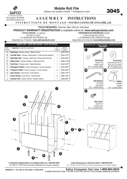 Safco 3045 Mobile Roll File, 8 Compartment Manuel utilisateur