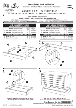 Safco 4973LG Facil Flat File Closed Base-Medium Manuel utilisateur