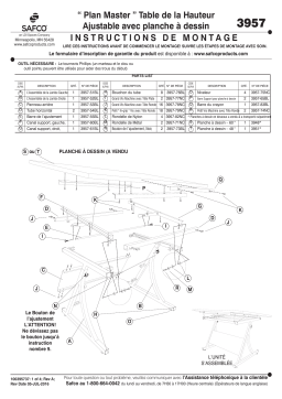 Safco 3951 Table Top, 47 1/2" x 35 1/2" Manuel utilisateur