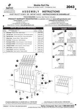 Safco 3043 Mobile Roll File, 21 Compartment Manuel utilisateur