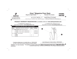 Safco 6461BL Onyx™ Floor Rack 5 Pocket Manuel utilisateur