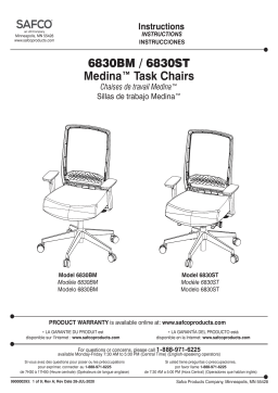 Safco 6830STBL Medina™ Deluxe Task Chair Manuel utilisateur