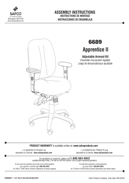 Safco 6689BL Adjustable T-Pad Arm (Set) Manuel utilisateur