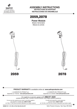 Safco 2059BL Clamp-On Power Module Manuel utilisateur