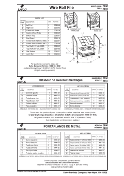 Safco 3091 Tubular Steel Wire Roll File, 20 Compartment Manuel utilisateur