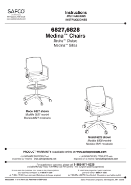 Safco 6827BL Medina™ Extended-Height Chair Manuel utilisateur