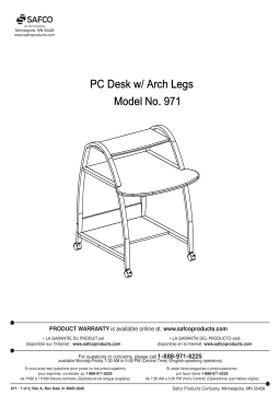 Safco 971ANT Eastwinds Mobile Arch Computer Desk Manuel utilisateur