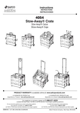 Safco 4054BL STOW AWAY® Crate Manuel utilisateur