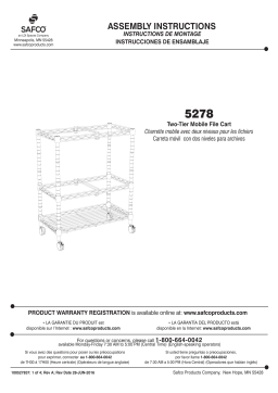 Safco 5278BL Two-Tier Rolling File Cart Manuel utilisateur