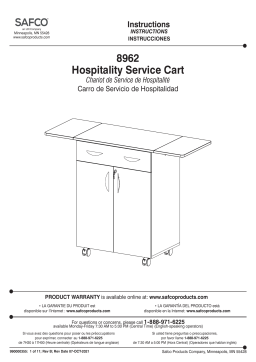 Safco 8962MH Hospitality Service Cart Manuel utilisateur