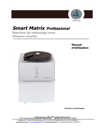 Clearaudio Smart matrix professional Manuel utilisateur | Fixfr