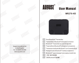 August MR270-HD Dual Bluetooth Transmitter Manuel utilisateur