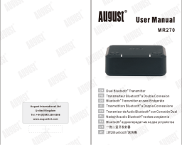 August MR270 Dual Bluetooth Transmitter Manuel utilisateur