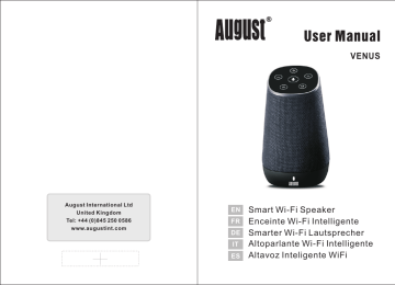 August VENUS Smart WiFi Speaker Manuel utilisateur | Fixfr